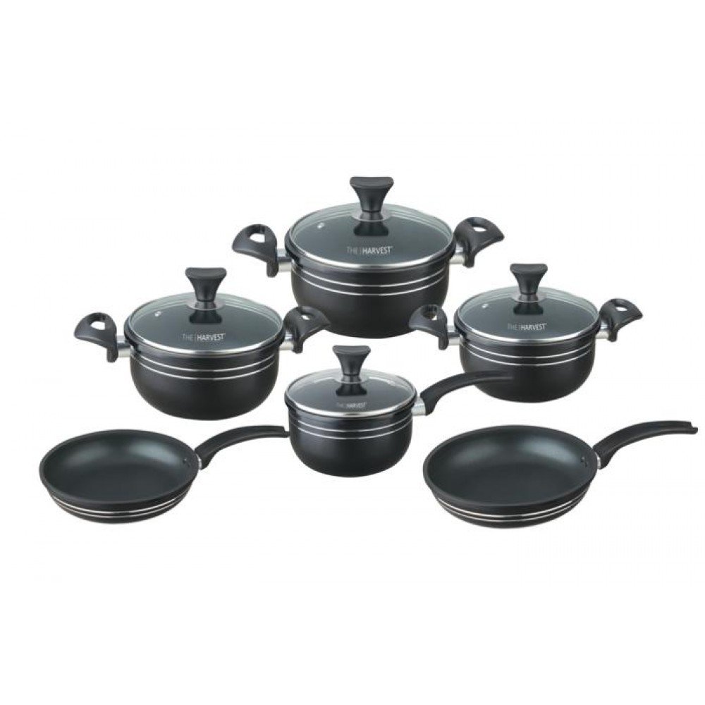 10pc Harvest Non-Stick Cookware Set with induction bottom - from ...